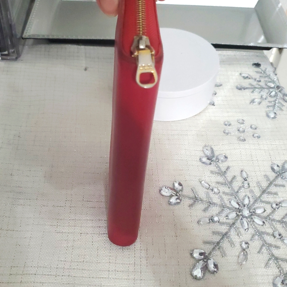 LOEWE Zip Around Long Wallet Pink/Red Anagram Leather Wallet - Picture 15 of 15